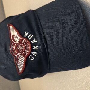 Red Canoe Canada Air Service Embroidered Baseball Cap - Navy